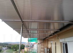 Polycarbonate visors and sheds
